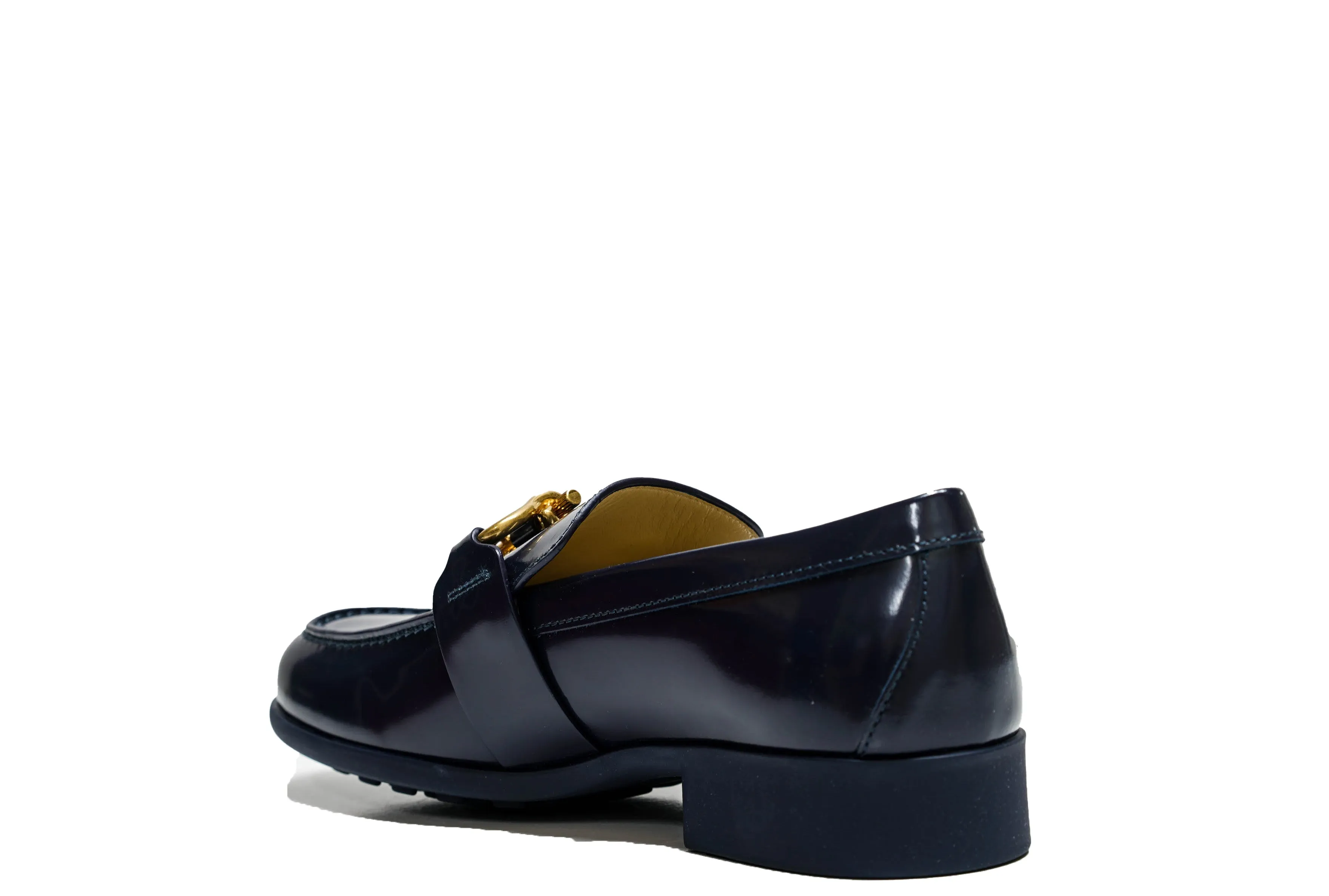 Bottega Veneta Women's Navy Leather Moccasin 708902  - 50% OFF