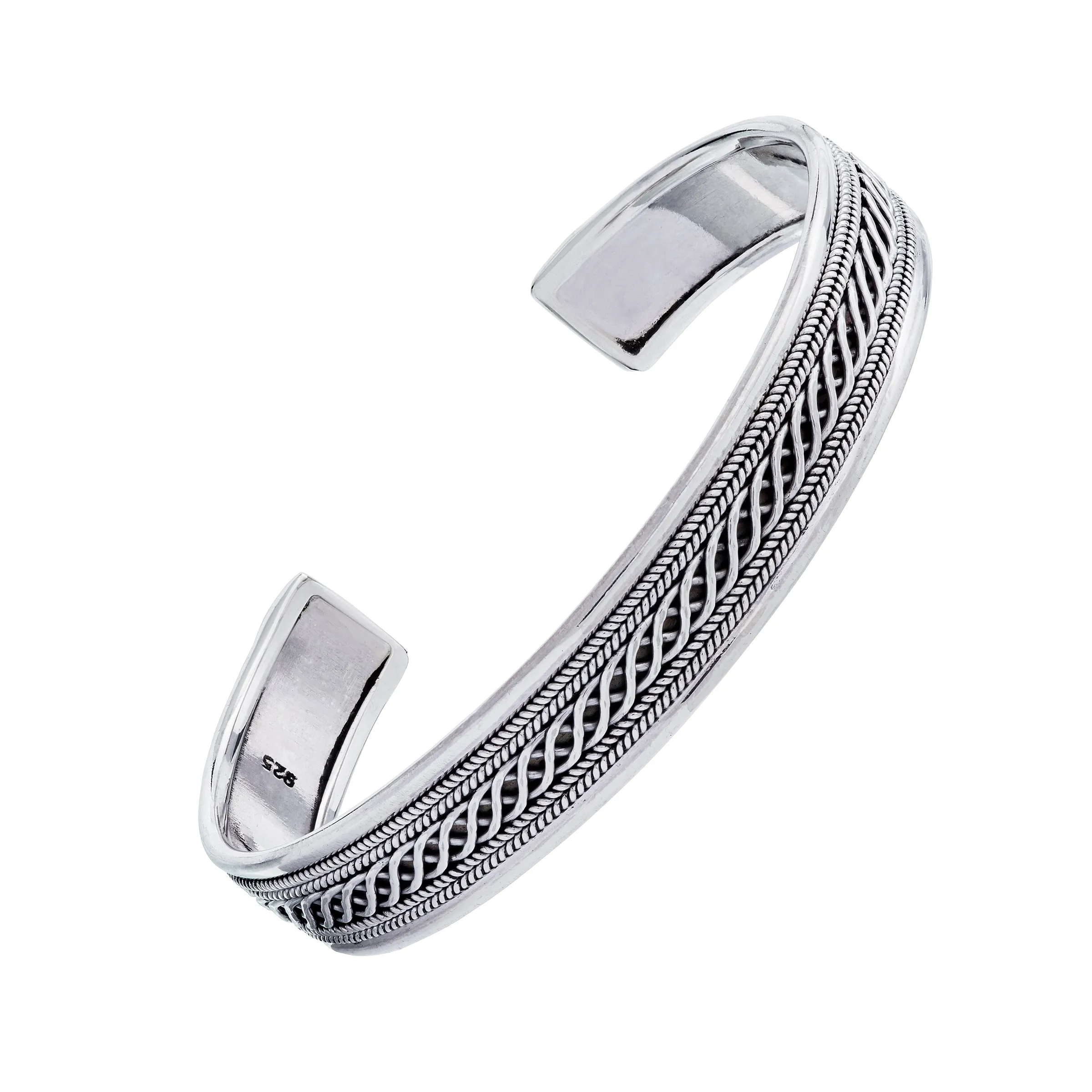 Braided Sterling Cuff Bracelet