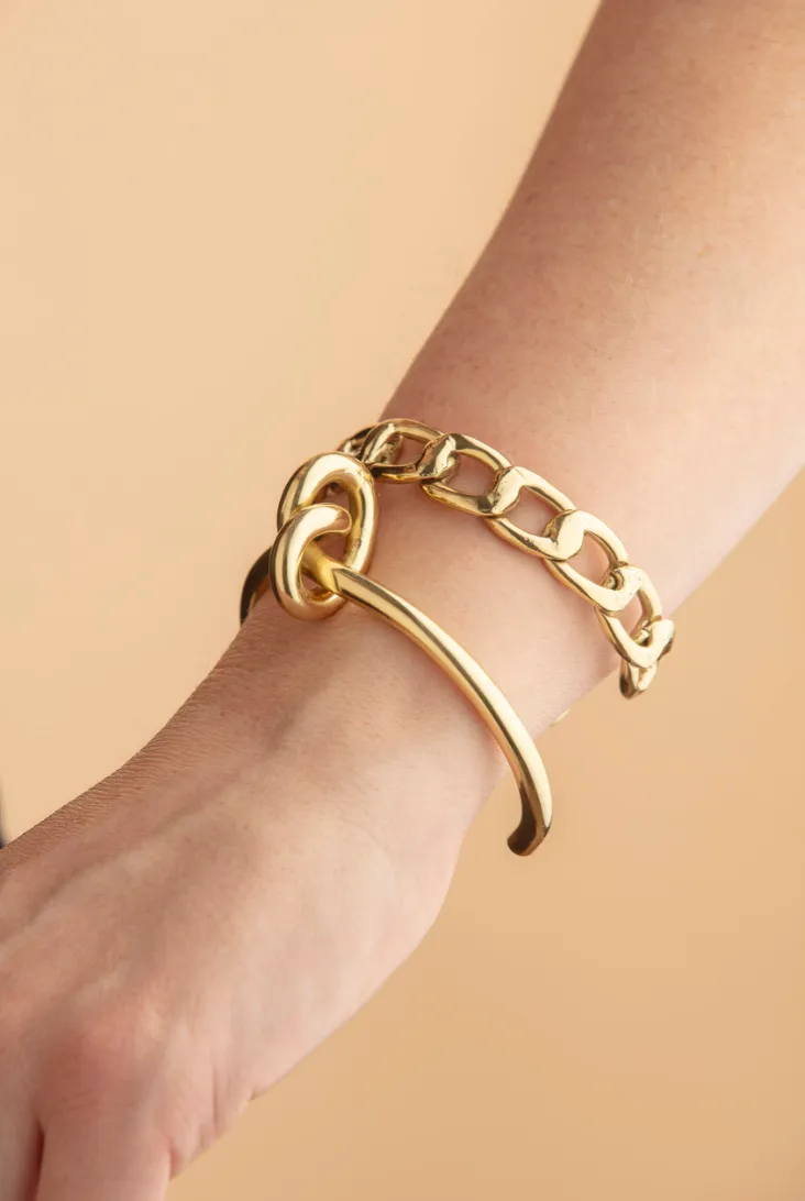 Brass Knot Cuff