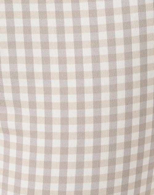 Brigitte Beige Check Cropped Pull On Pant