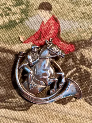 Brooch Sterling Silver Hunt Theme