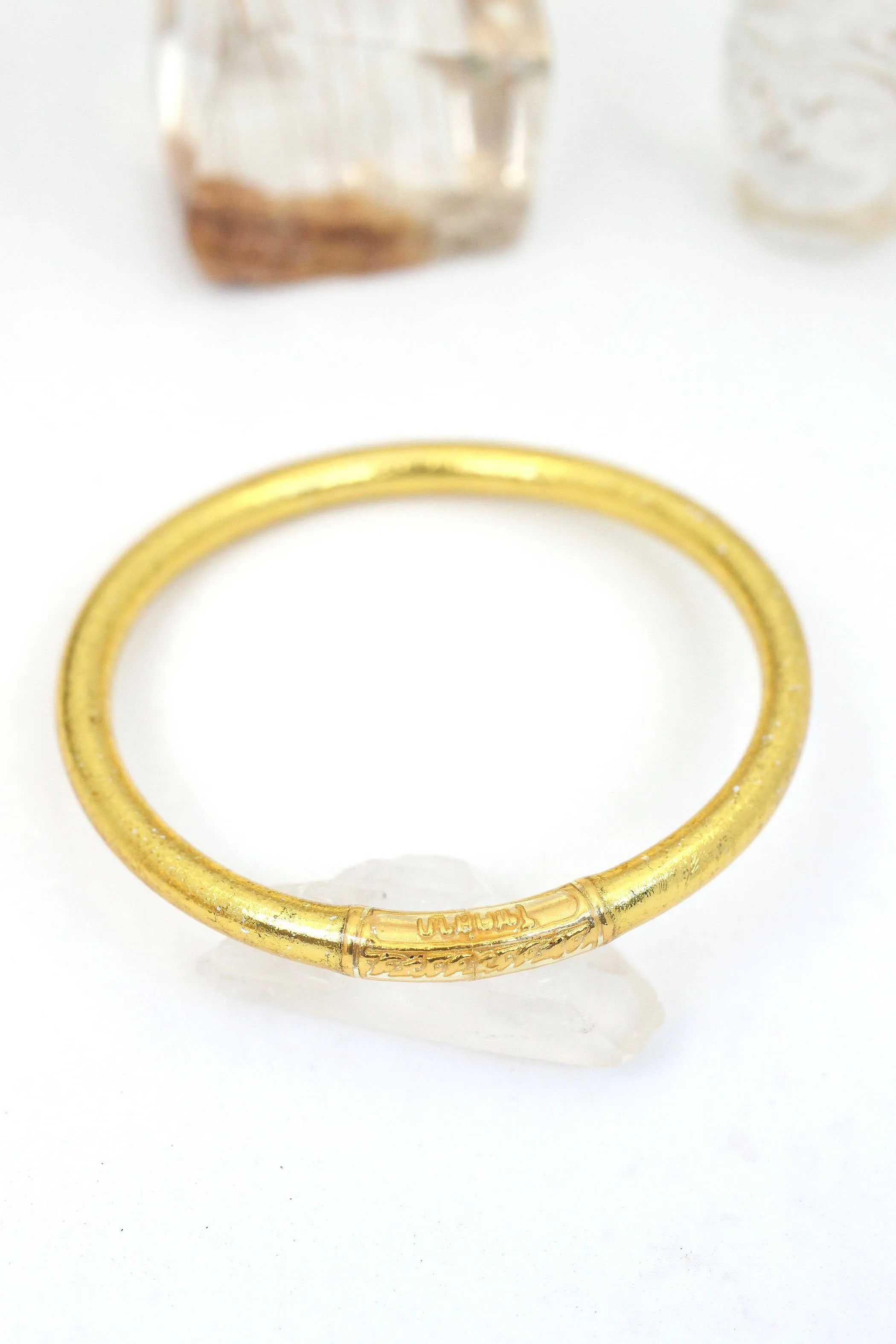 Buddha Bracelets, Mantra Bangle Gold & Metals