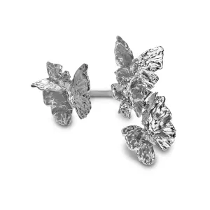 Butterfly Cluster Cuff in Sterling Silver