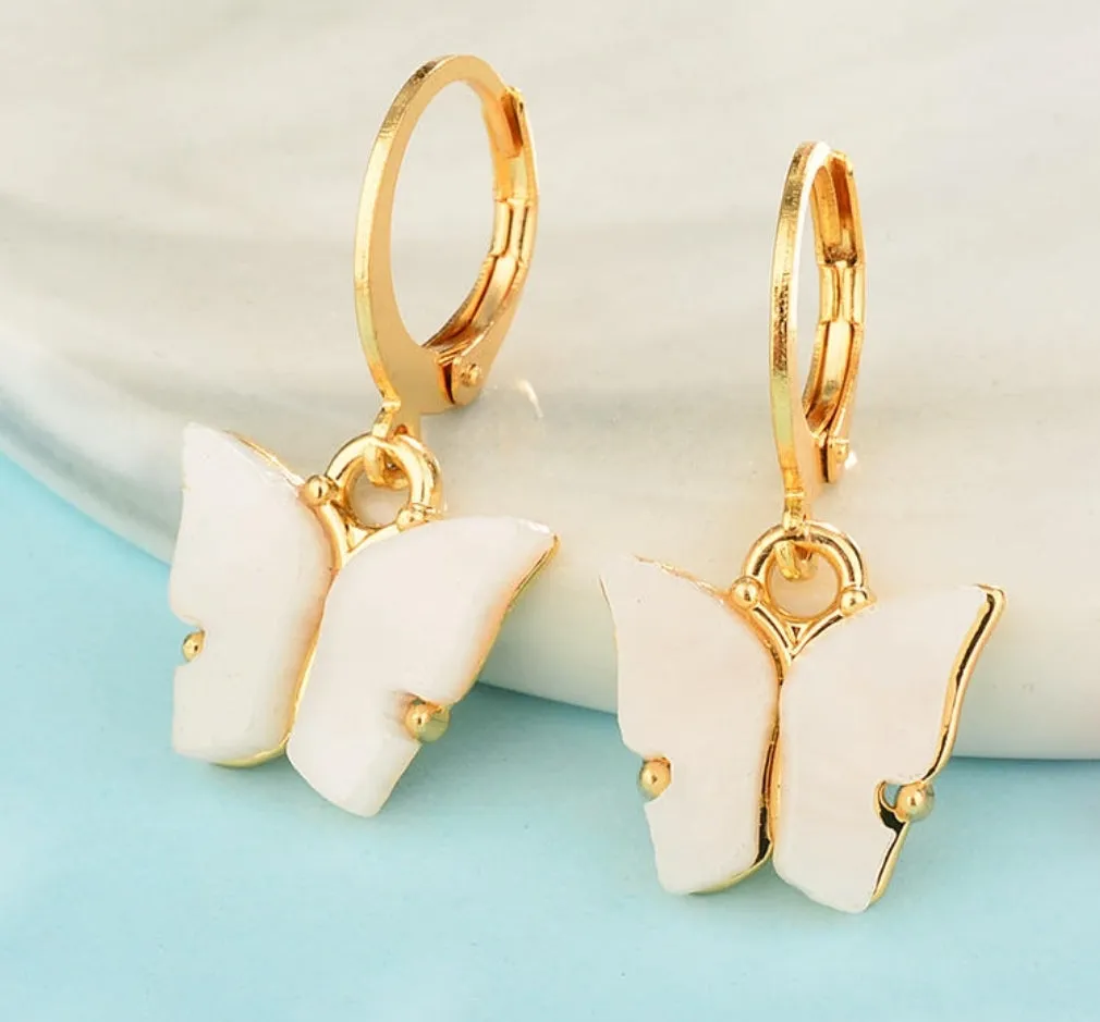 Butterfly Hoop Earrings