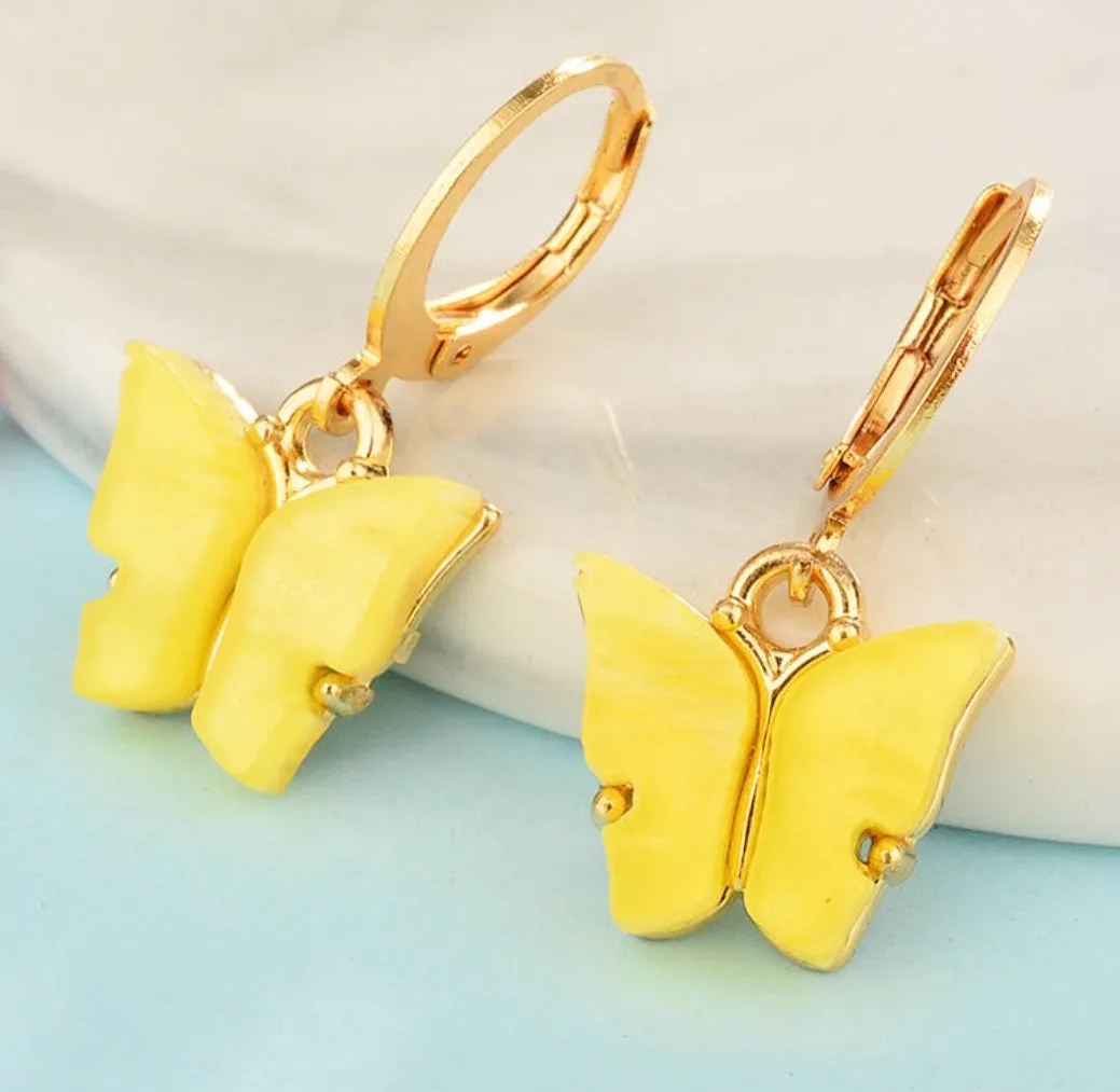 Butterfly Hoop Earrings