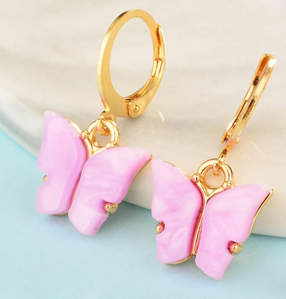 Butterfly Hoop Earrings