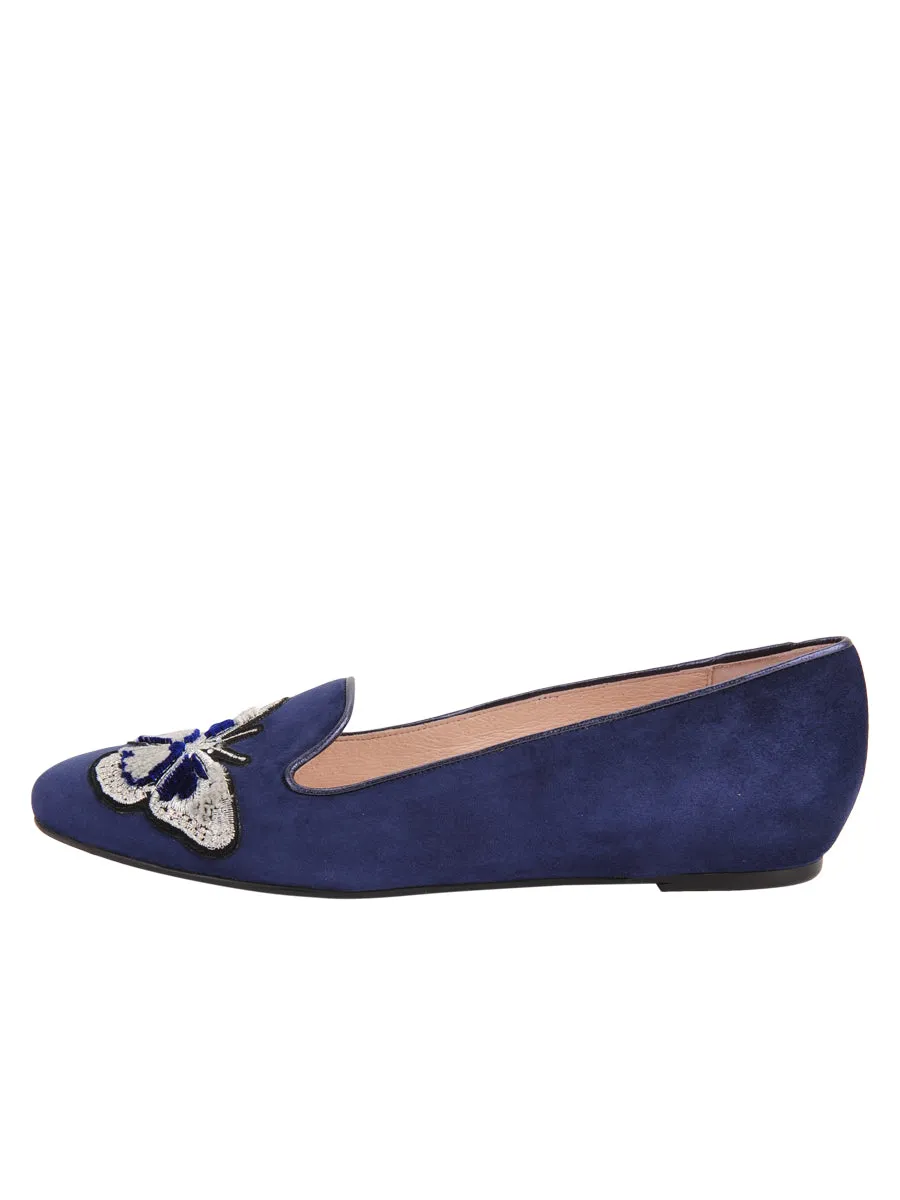 Butterfly Smoking Slipper Flat