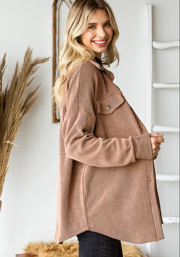 Button Down Textured Top