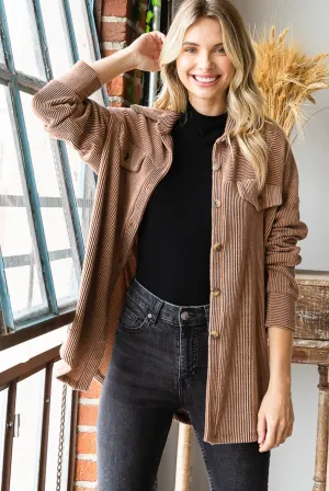 Button Down Textured Top