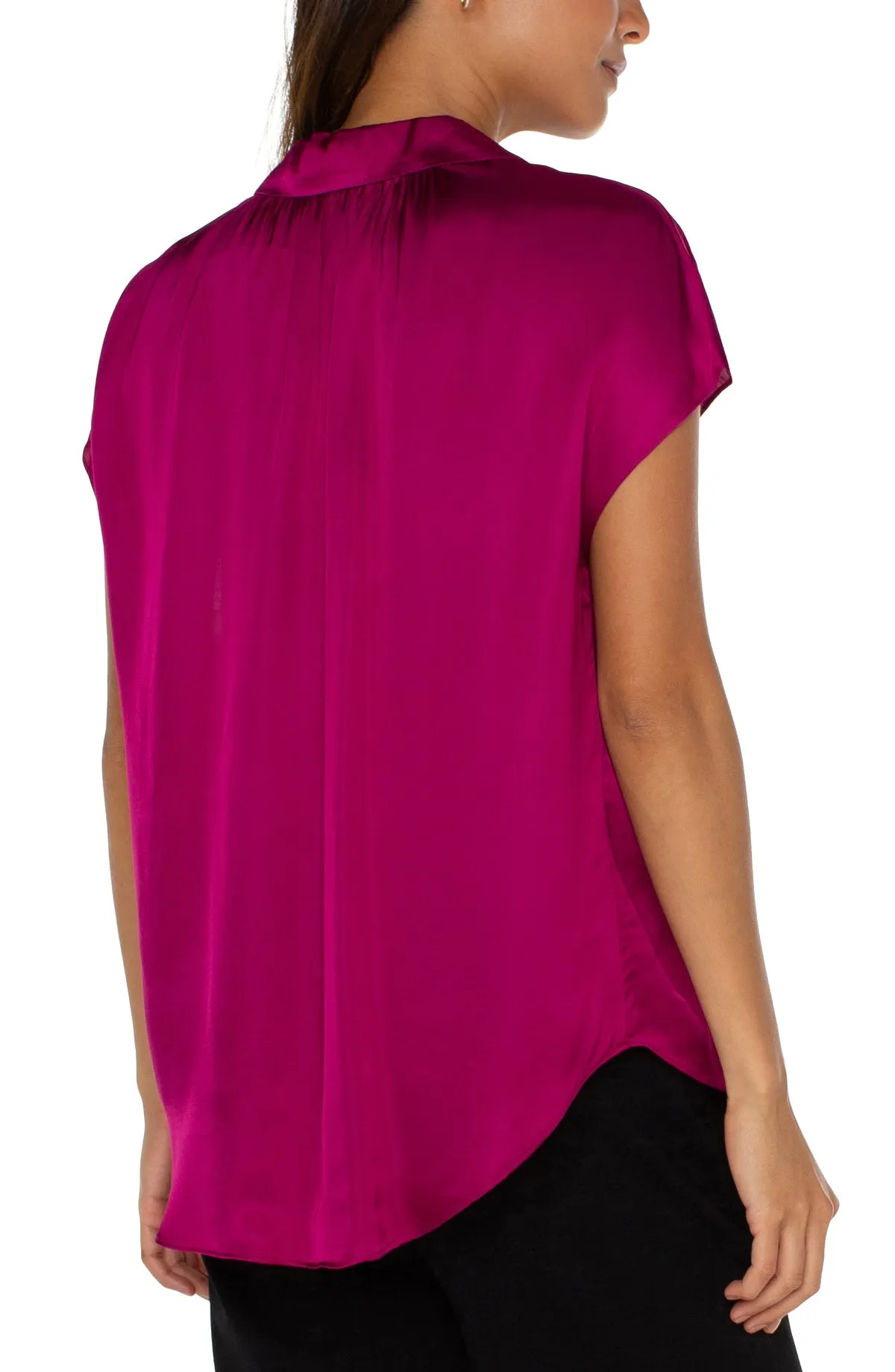 Button Front Dolman Sleeve Blouse - SALE
