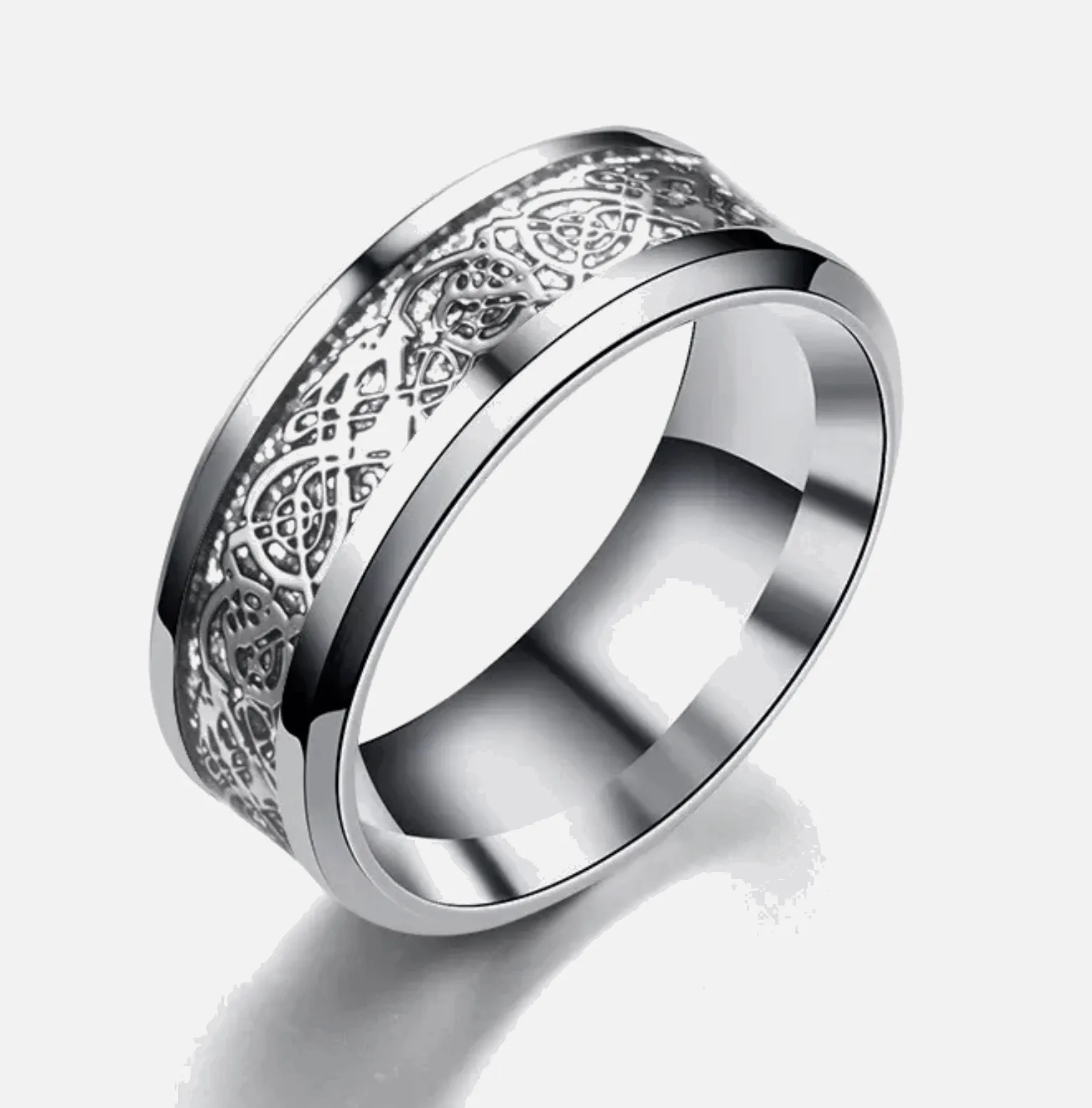 Buy 8mm Engraved Men's Titanium Rings - Durable & Stylish