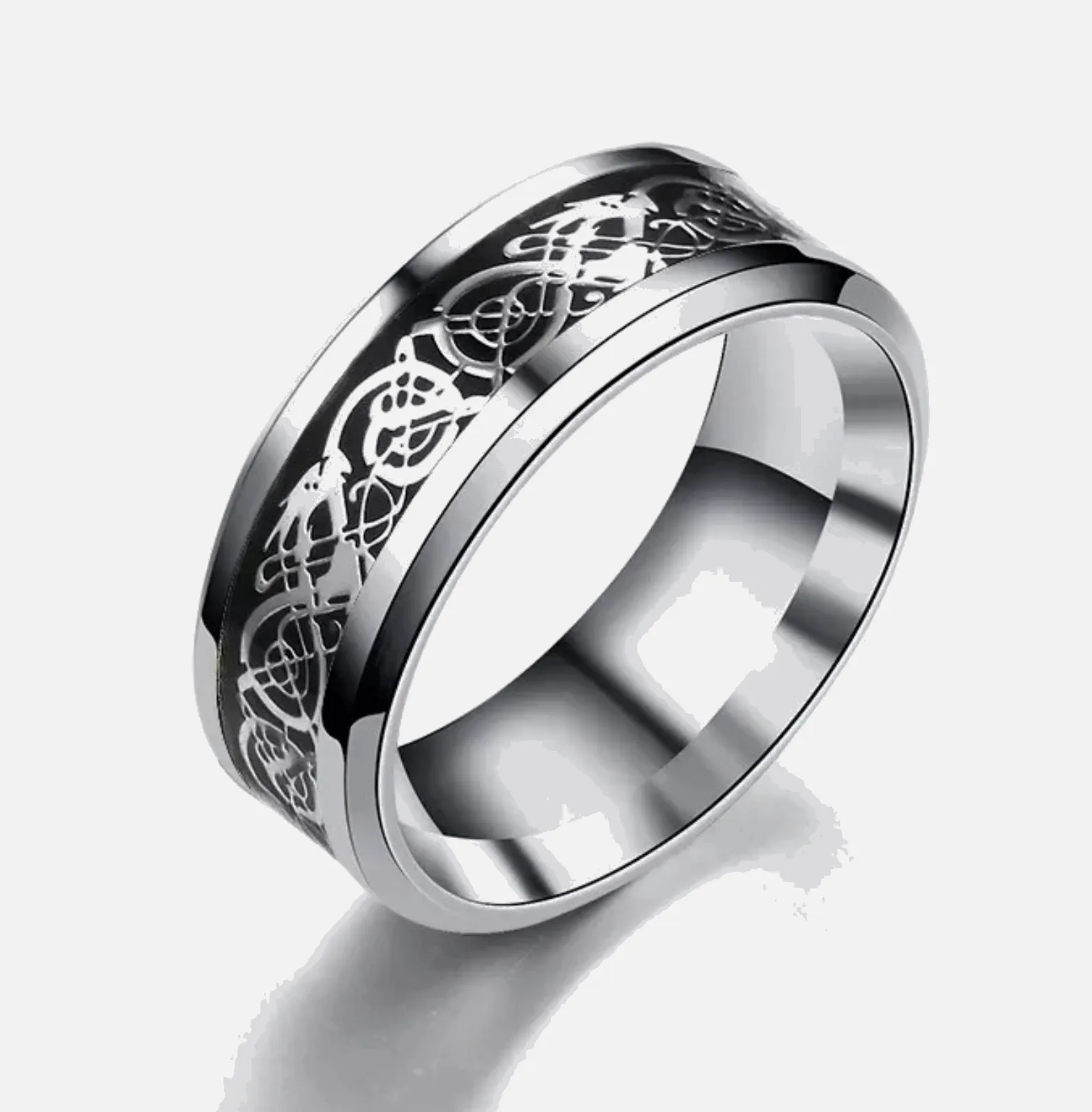 Buy 8mm Engraved Men's Titanium Rings - Durable & Stylish