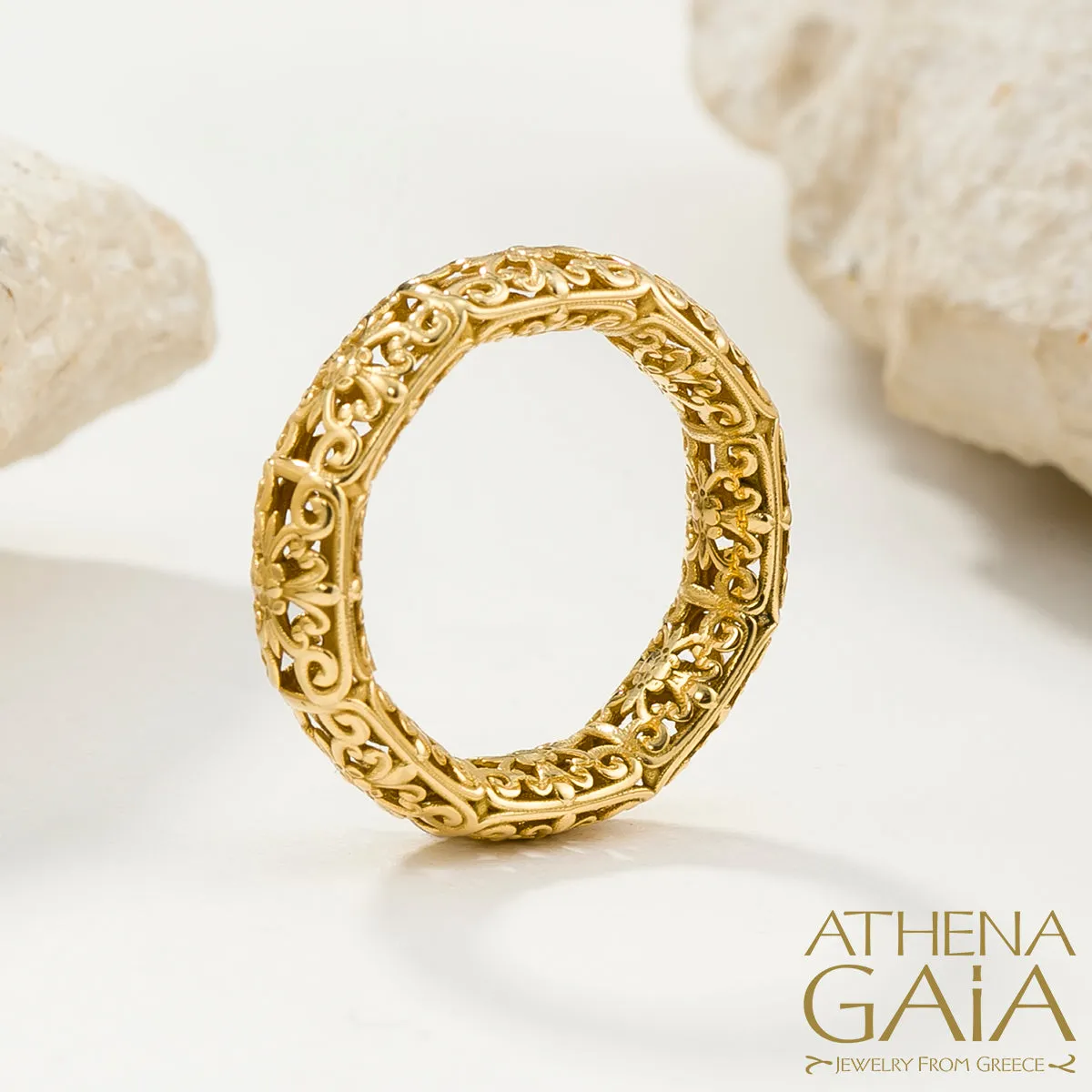 Byzantine Embroidery Stackable River Ring