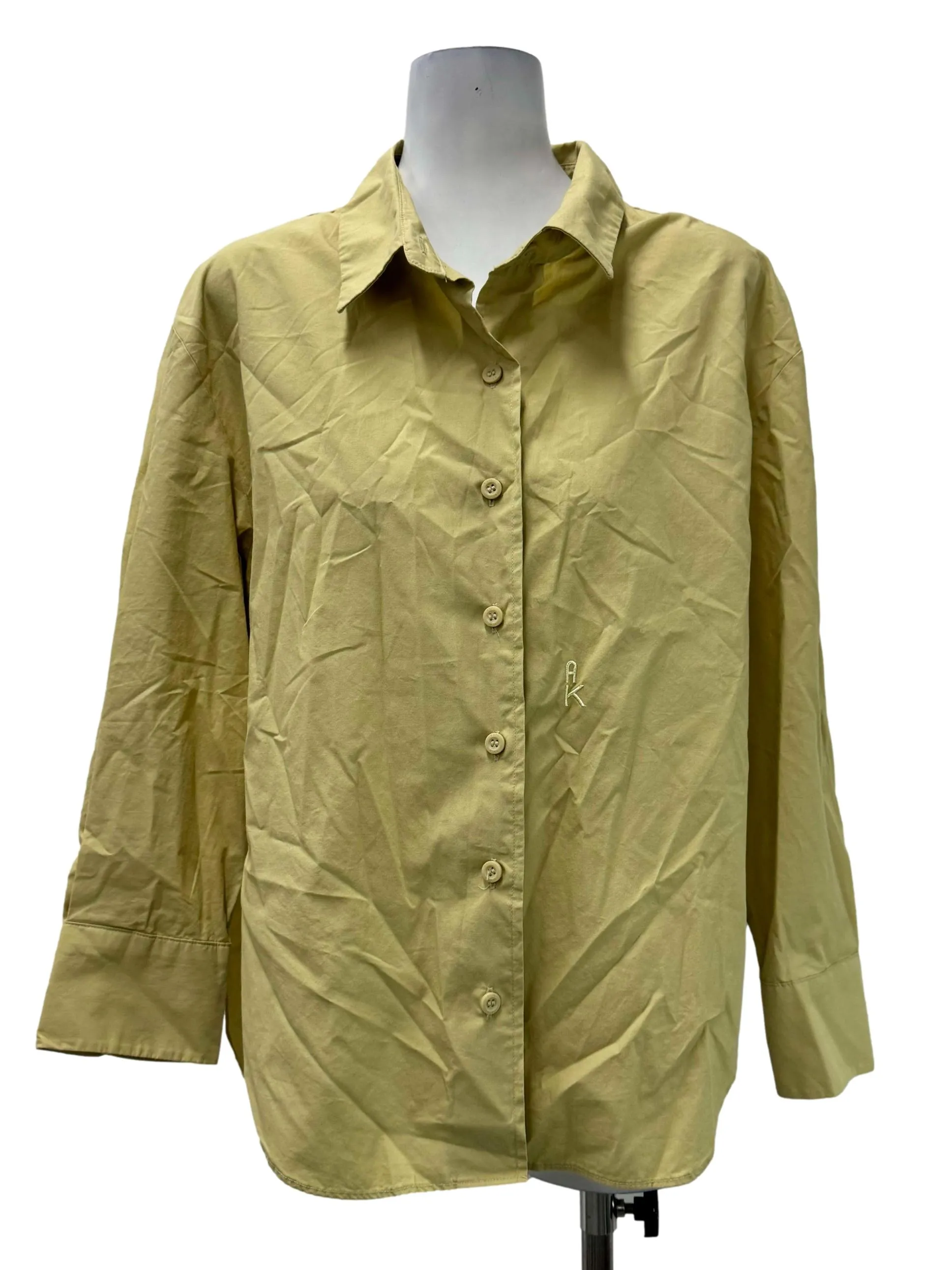 Camel Brown Button Down Blouse
