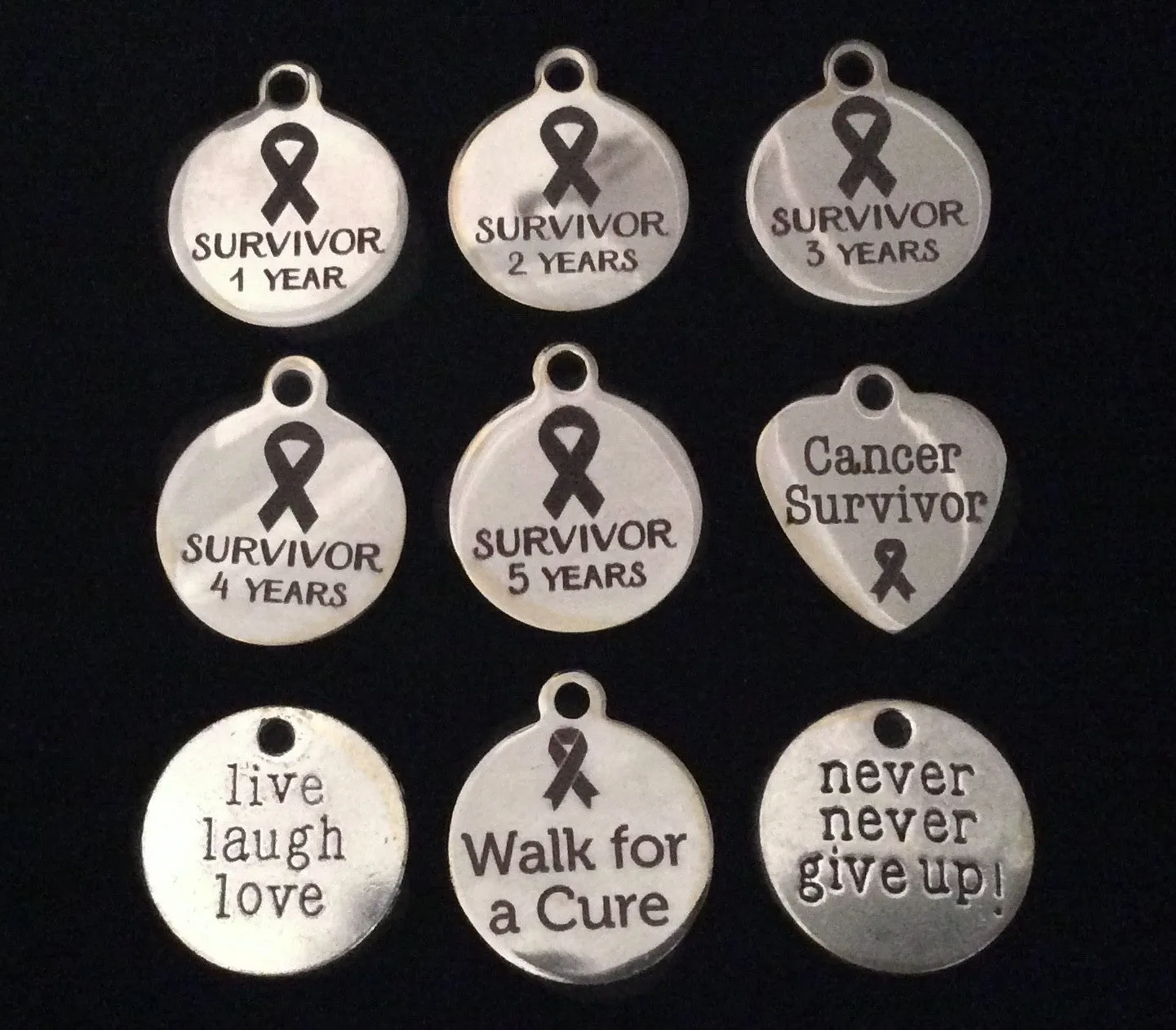 Cancer Survivor 2 Year Courage Tough Girl Expandable Silver Charm Bracelet Adjustable Bangle Gift