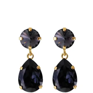 Caroline Svedbom Gold Classic Drop Earrings - Graphite