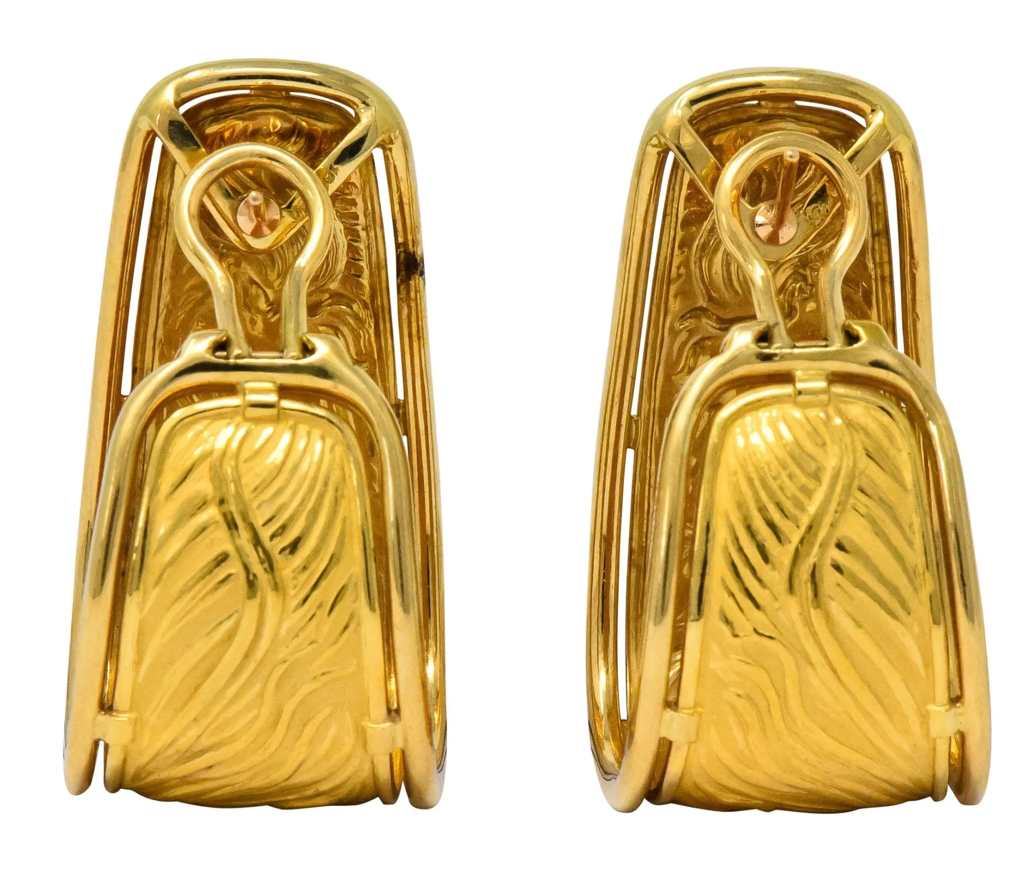 Carrera y Carrera 18 Karat Gold Ecuestre Half-Hoop Horse Earrings