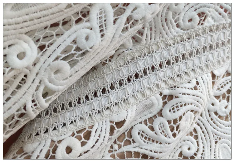 Cascading Ruffles Lace Dress