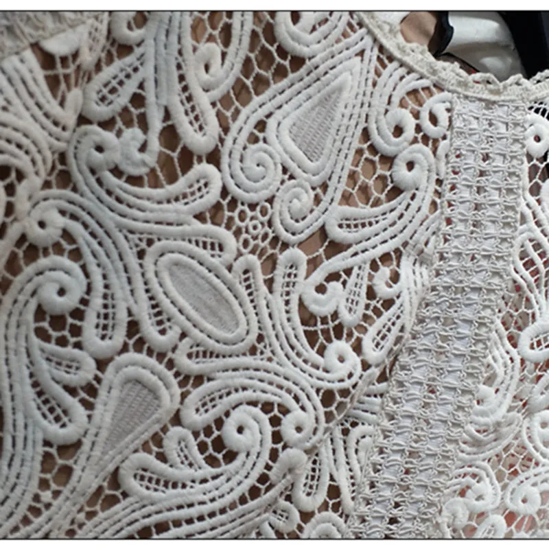 Cascading Ruffles Lace Dress