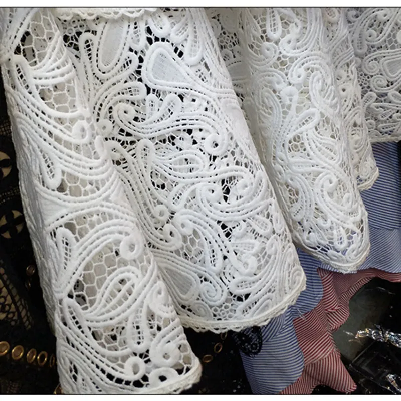 Cascading Ruffles Lace Dress