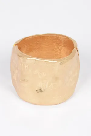 Cast Metal Spring Hinge Cuff Bracelet