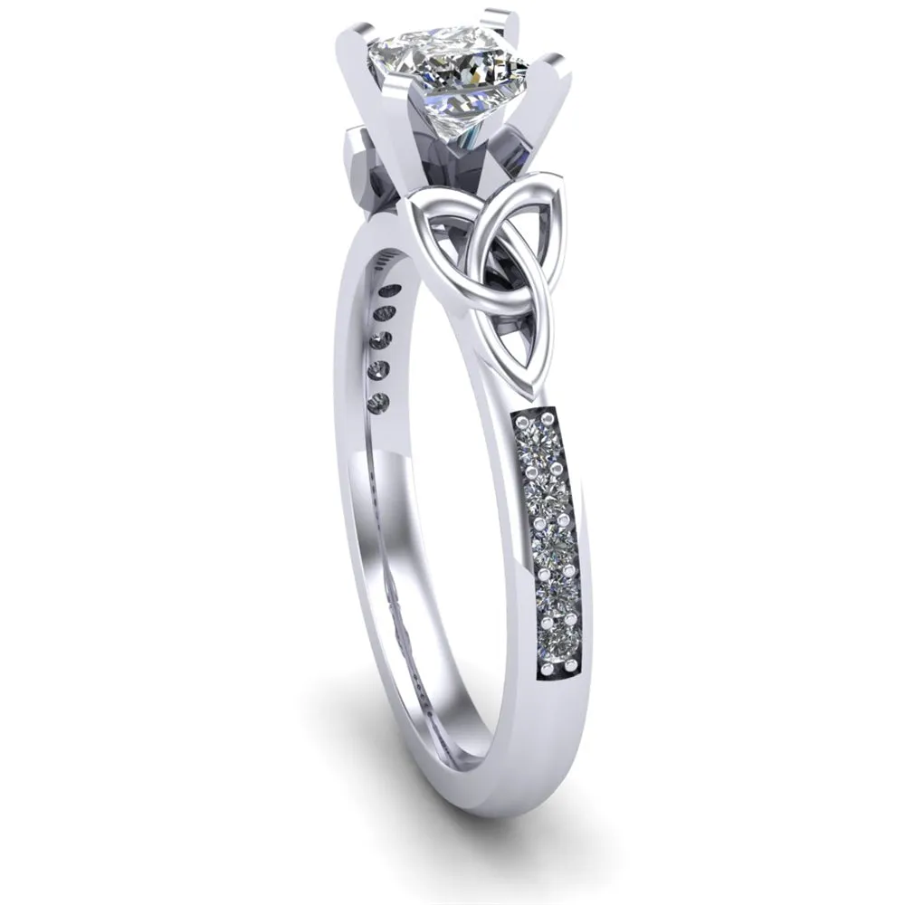 Celtic Engagement Ring AYLIN-1-PLATINUM-PRINCESS
