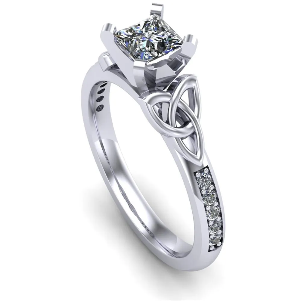 Celtic Engagement Ring AYLIN-1-PLATINUM-PRINCESS
