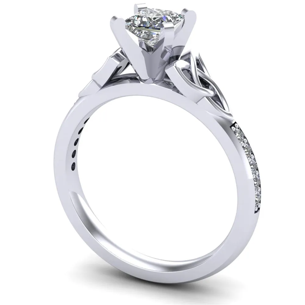 Celtic Engagement Ring AYLIN-1-PLATINUM-PRINCESS