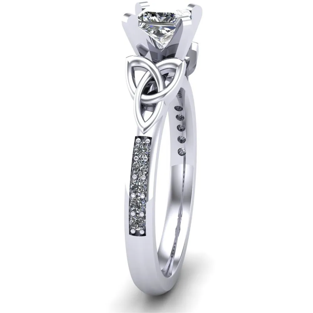 Celtic Engagement Ring AYLIN-1-PLATINUM-PRINCESS