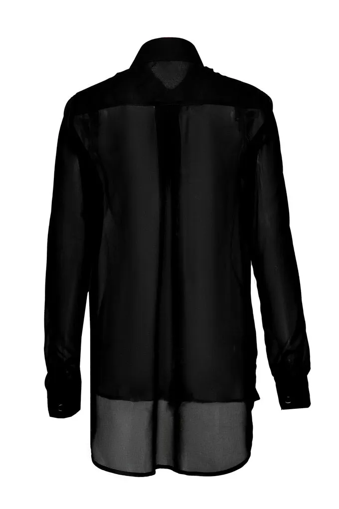 Chiffon blouse with buttons