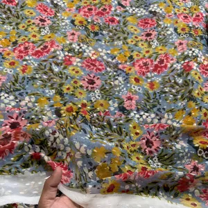 Chiffon Butta Floral Rare Printed Fabric