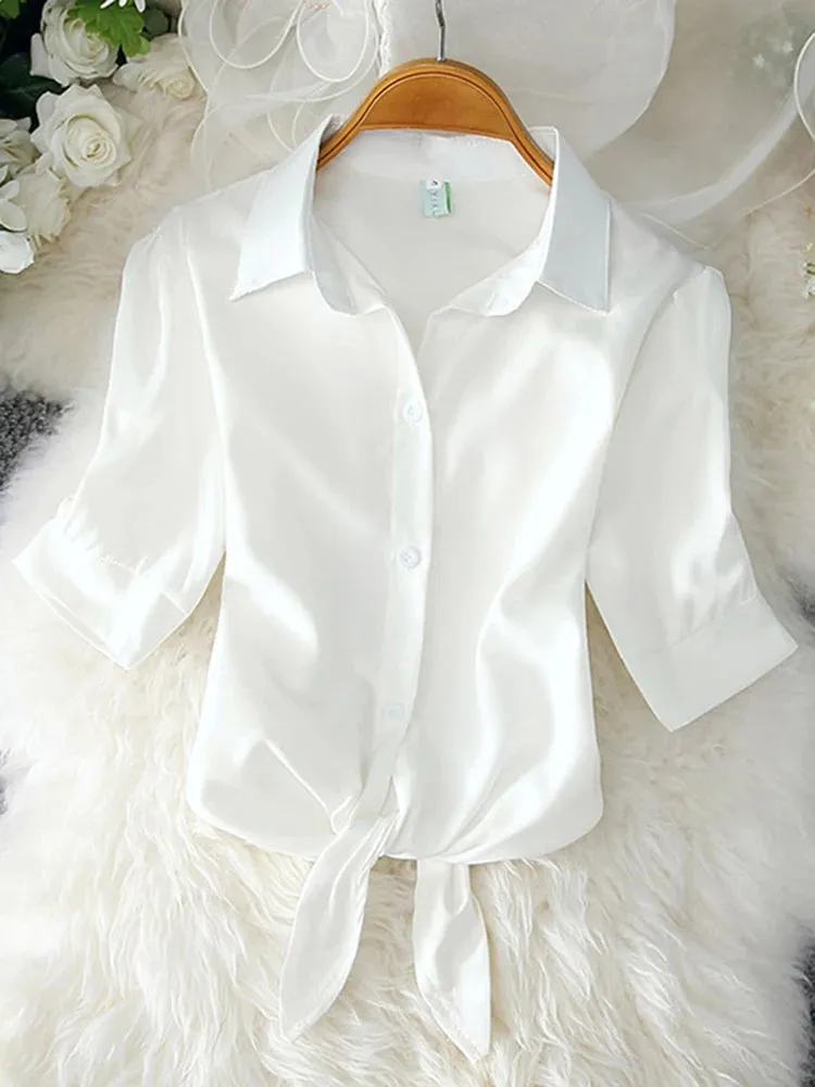 Chiffon Casual Short Sleeve Blouse
