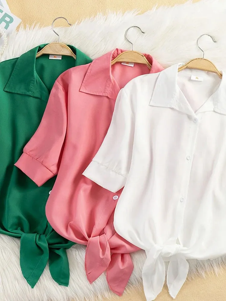 Chiffon Casual Short Sleeve Blouse