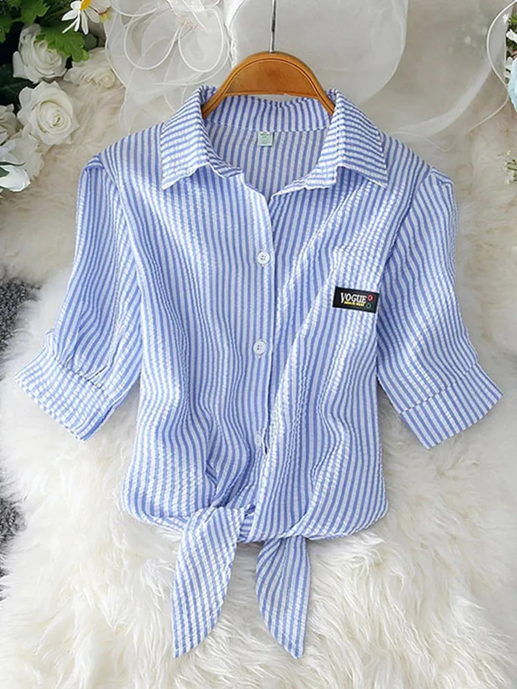 Chiffon Casual Short Sleeve Blouse