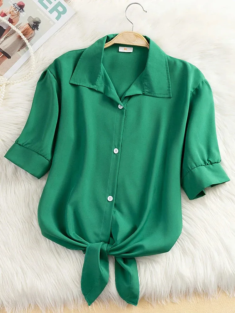 Chiffon Casual Short Sleeve Blouse