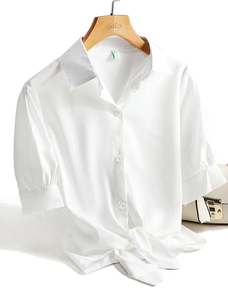Chiffon Casual Short Sleeve Blouse