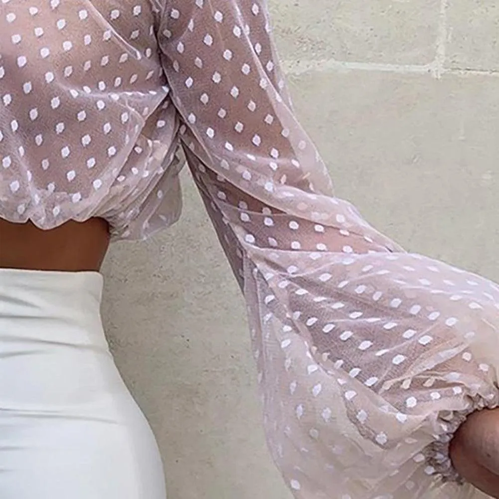 Chiffon Long Sleeve O-neck Office Slim Casual Top