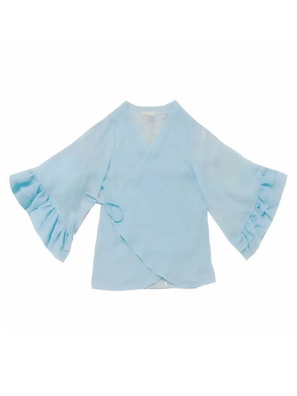 Chinese Style Lolita Shirt Ruffle Chiffon White Lolita Blouse