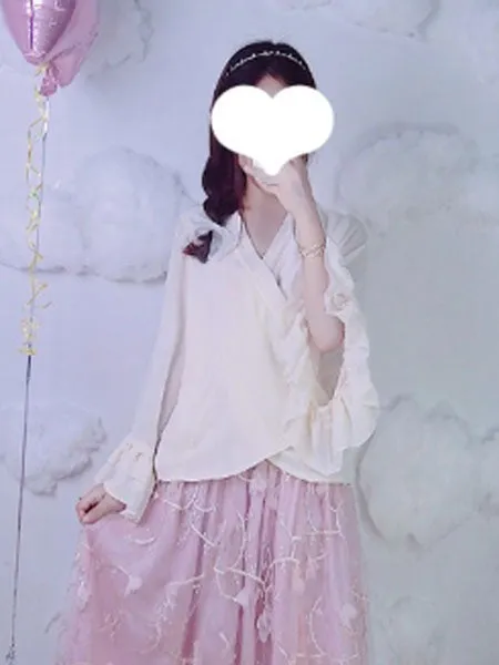 Chinese Style Lolita Shirt Ruffle Chiffon White Lolita Blouse