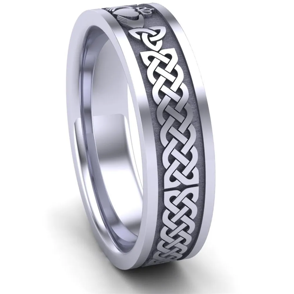 Claddagh Wedding Ring UCL1-PLAT6MFLAT - Platinum