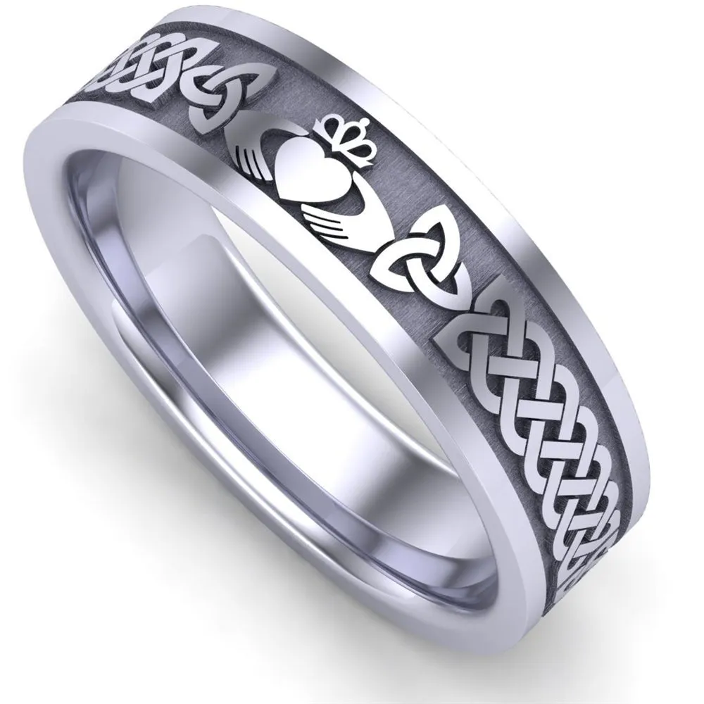 Claddagh Wedding Ring UCL1-PLAT6MFLAT - Platinum