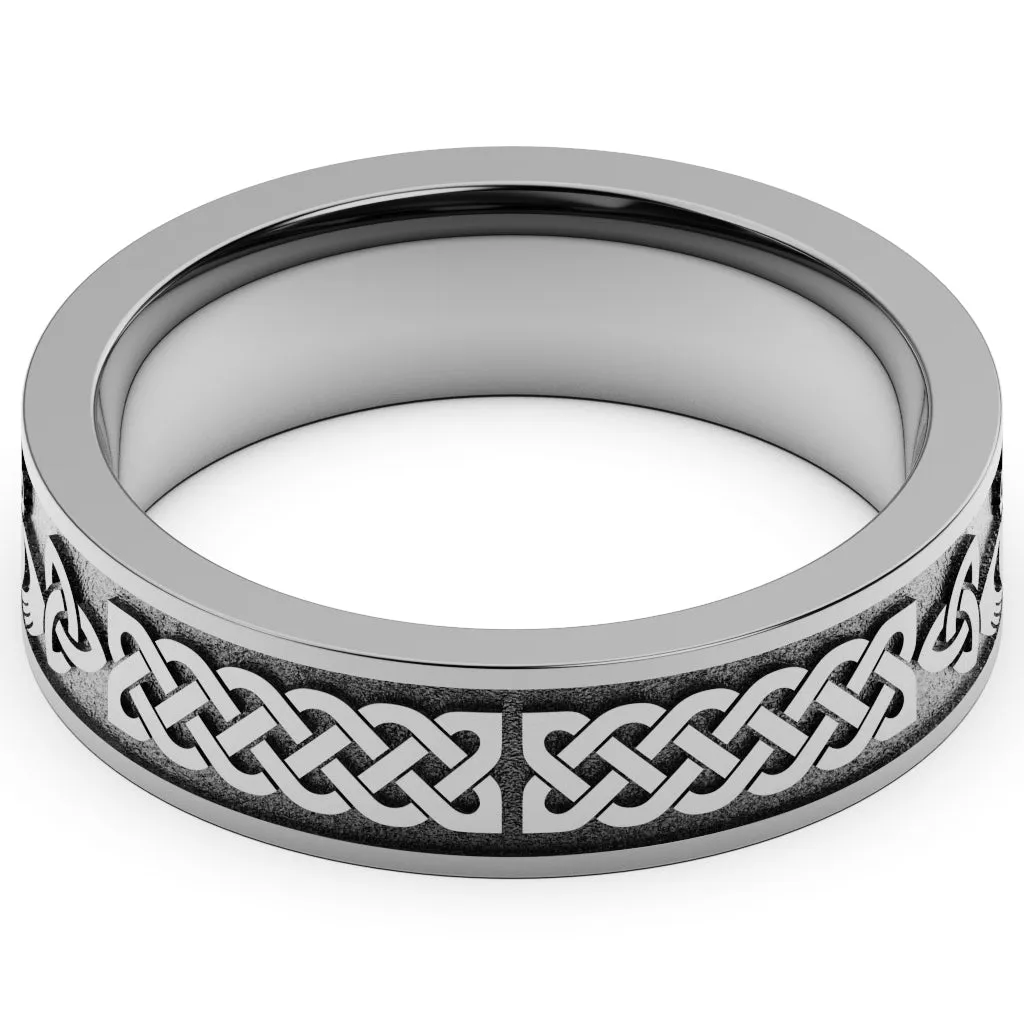 Claddagh Wedding Ring UCL1-TITAN6M-FLAT - TITANIUM