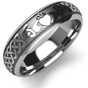 Claddagh Wedding Ring UCL1-TUNG6M - TUNGSTEN