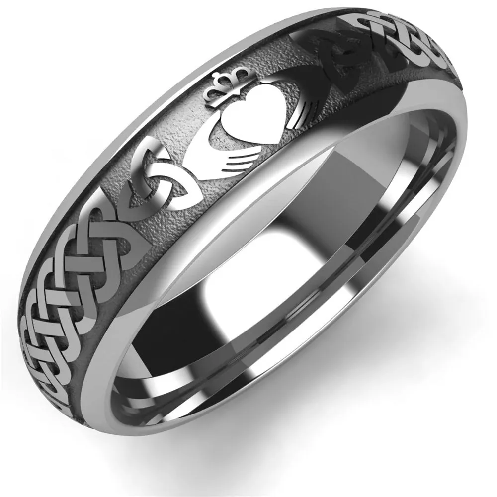 Claddagh Wedding Ring UCL1-TUNG6M - TUNGSTEN