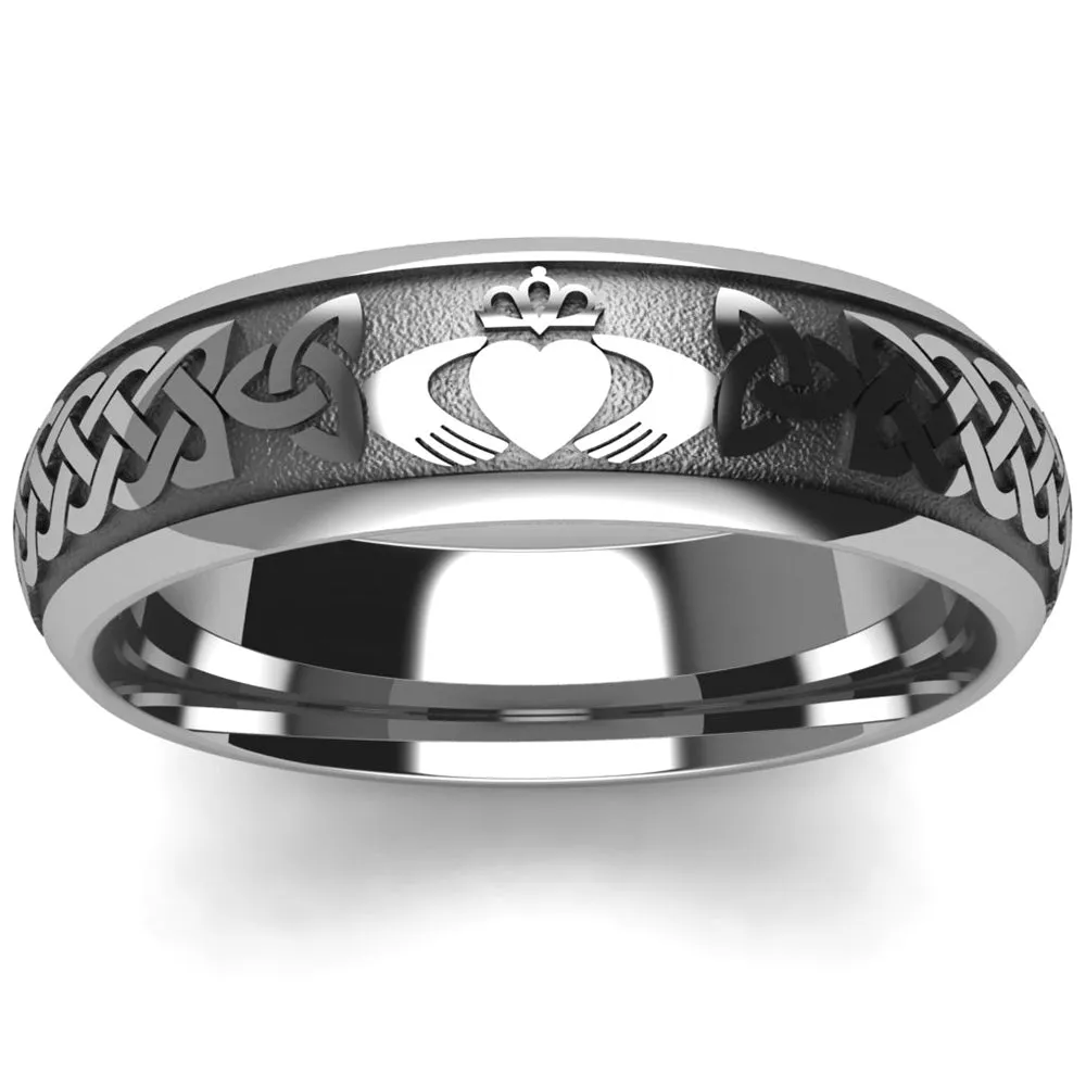 Claddagh Wedding Ring UCL1-TUNG6M - TUNGSTEN