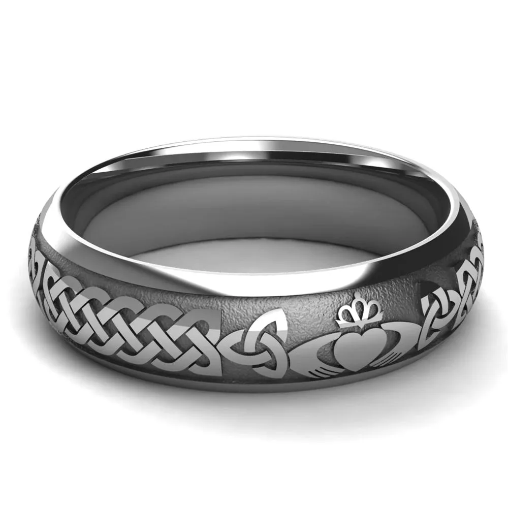 Claddagh Wedding Ring UCL1-TUNG6M - TUNGSTEN