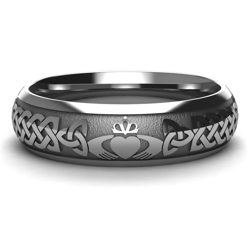 Claddagh Wedding Ring UCL1-TUNG6M - TUNGSTEN