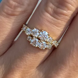Claire Cluster Moissanite Engagement Ring