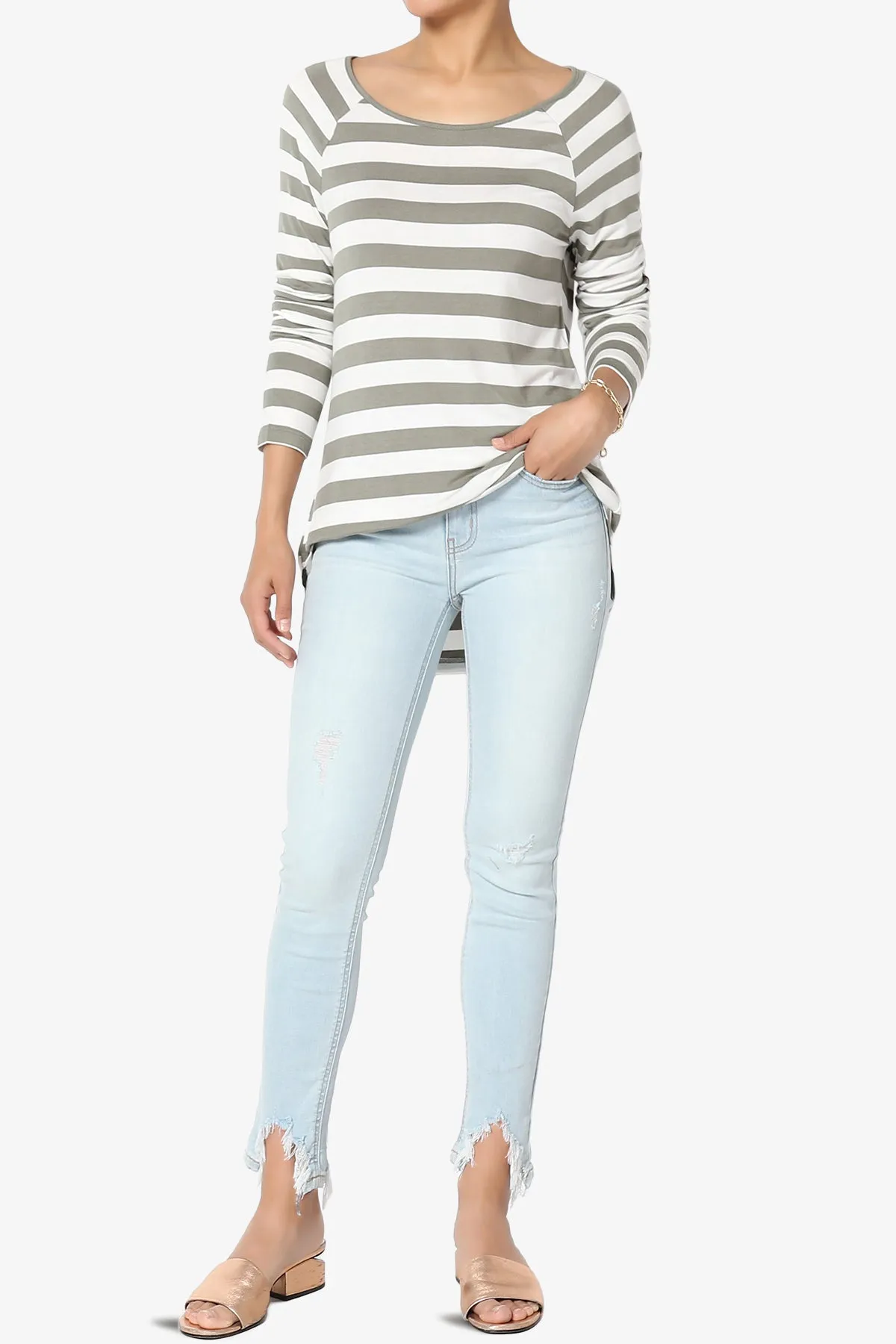 Clara Bite Hem Crop Skinny Jeans in Light
