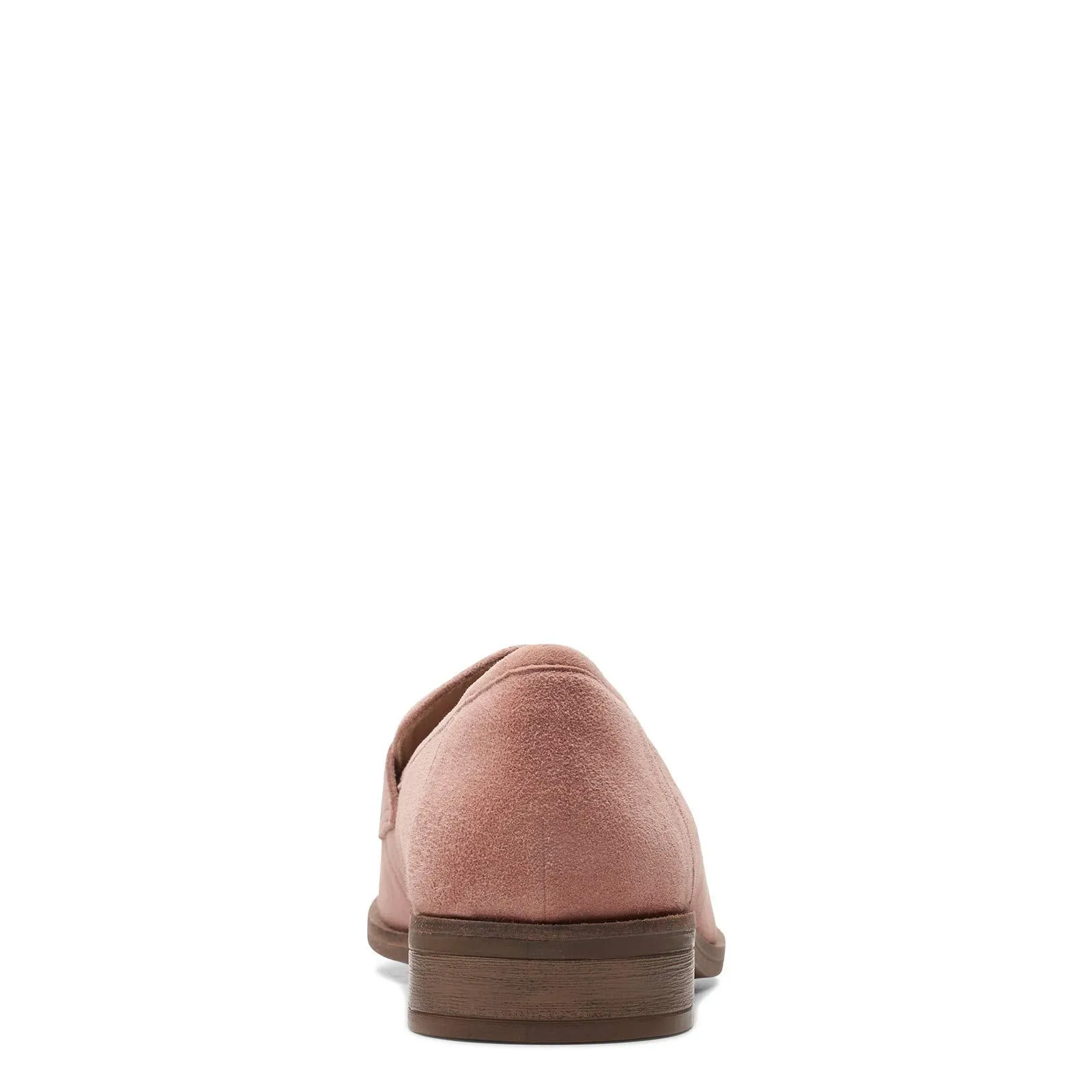 Clarks Women's Trish Loafer, Rose Suede, 9